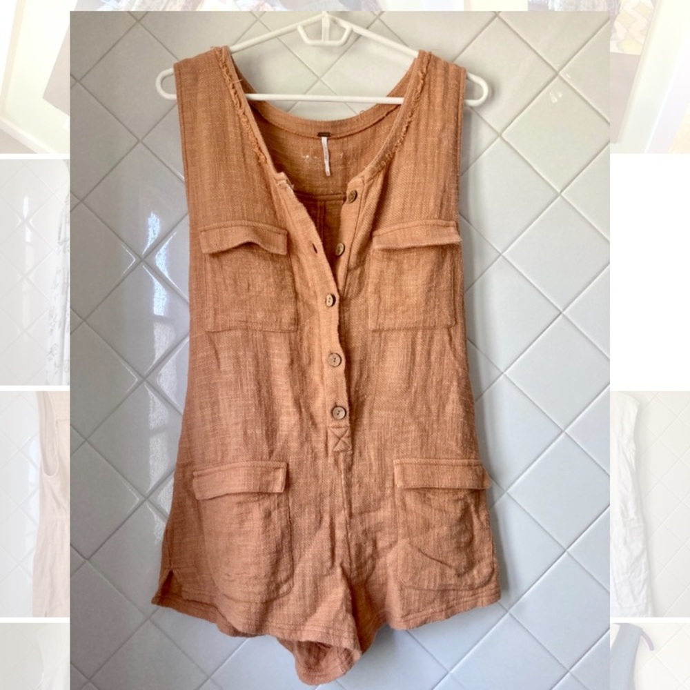 Free People XS peach romper